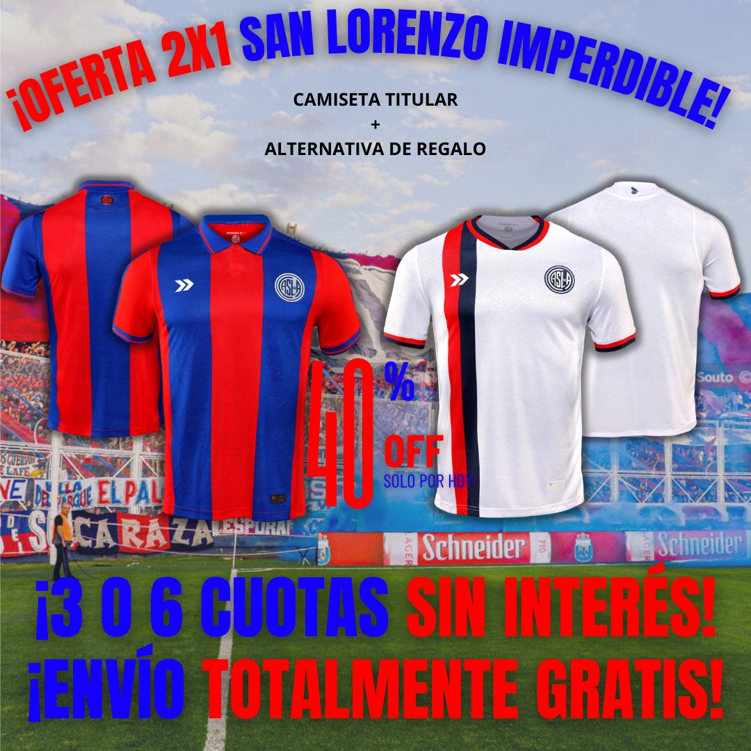CAMISETA SAN LORENZO (OFERTA 2X1)