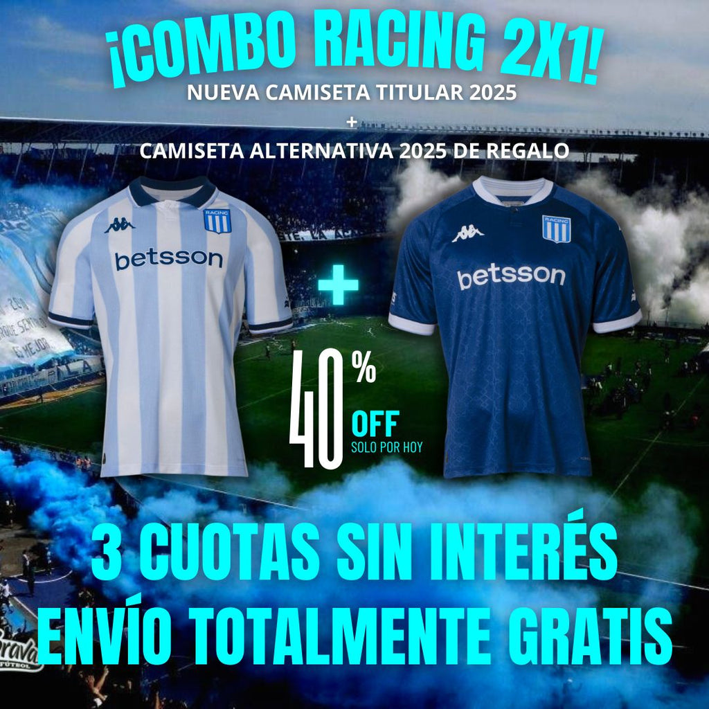 nueva camiseta titular de racing 2025 alternativa de regalo